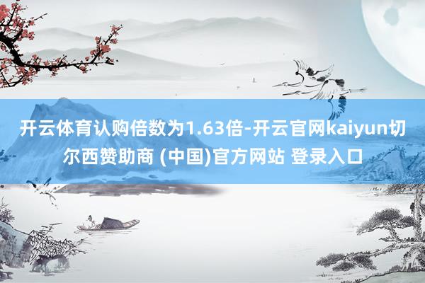 开云体育认购倍数为1.63倍-开云官网kaiyun切尔西赞助商 (中国)官方网站 登录入口