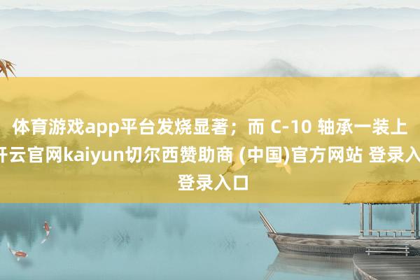 体育游戏app平台发烧显著；而 C-10 轴承一装上-开云官网kaiyun切尔西赞助商 (中国)官方网站 登录入口