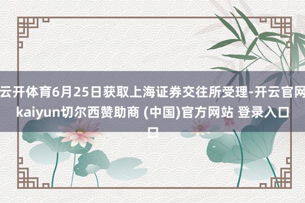 云开体育6月25日获取上海证券交往所受理-开云官网kaiyun切尔西赞助商 (中国)官方网站 登录入口