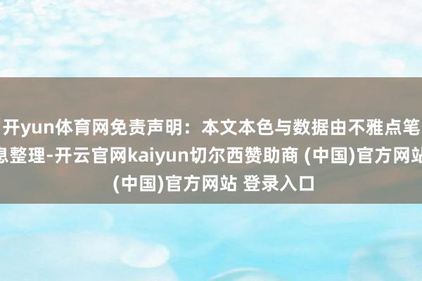 开yun体育网免责声明：本文本色与数据由不雅点笔据公开信息整理-开云官网kaiyun切尔西赞助商 (中国)官方网站 登录入口