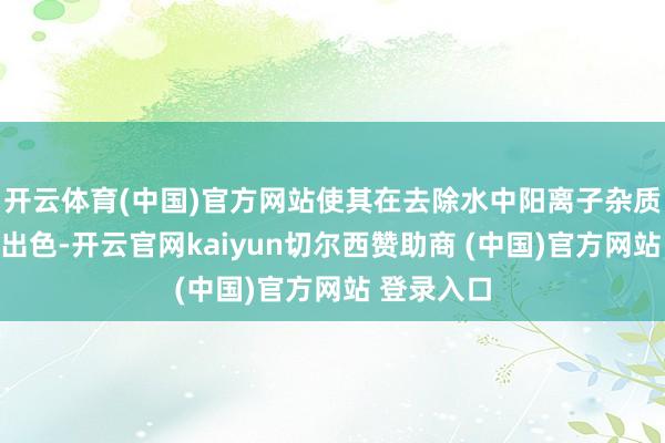开云体育(中国)官方网站使其在去除水中阳离子杂质方面发扬出色-开云官网kaiyun切尔西赞助商 (中国)官方网站 登录入口