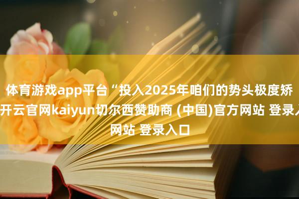 体育游戏app平台“投入2025年咱们的势头极度矫捷-开云官网kaiyun切尔西赞助商 (中国)官方网站 登录入口