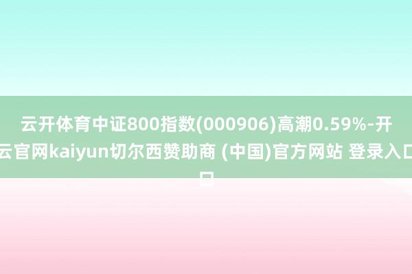 云开体育中证800指数(000906)高潮0.59%-开云官网kaiyun切尔西赞助商 (中国)官方网站 登录入口