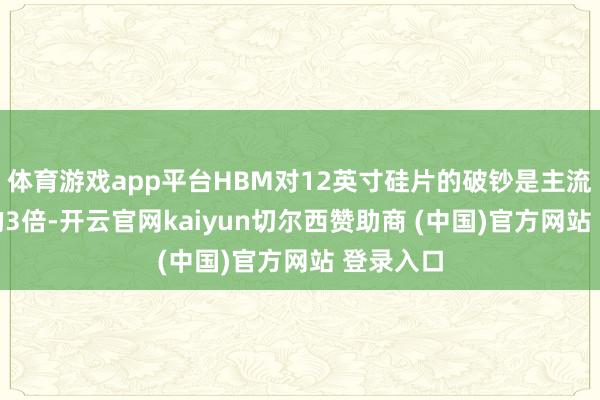体育游戏app平台HBM对12英寸硅片的破钞是主流DRAM的3倍-开云官网kaiyun切尔西赞助商 (中国)官方网站 登录入口