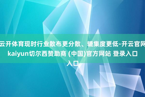 云开体育现时行业散布更分散、辘集度更低-开云官网kaiyun切尔西赞助商 (中国)官方网站 登录入口