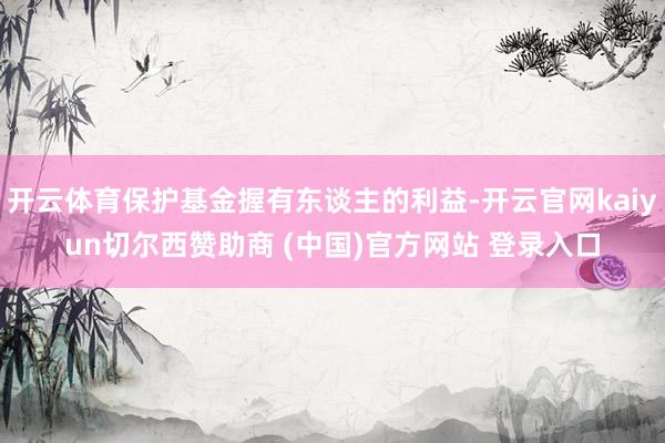 开云体育保护基金握有东谈主的利益-开云官网kaiyun切尔西赞助商 (中国)官方网站 登录入口